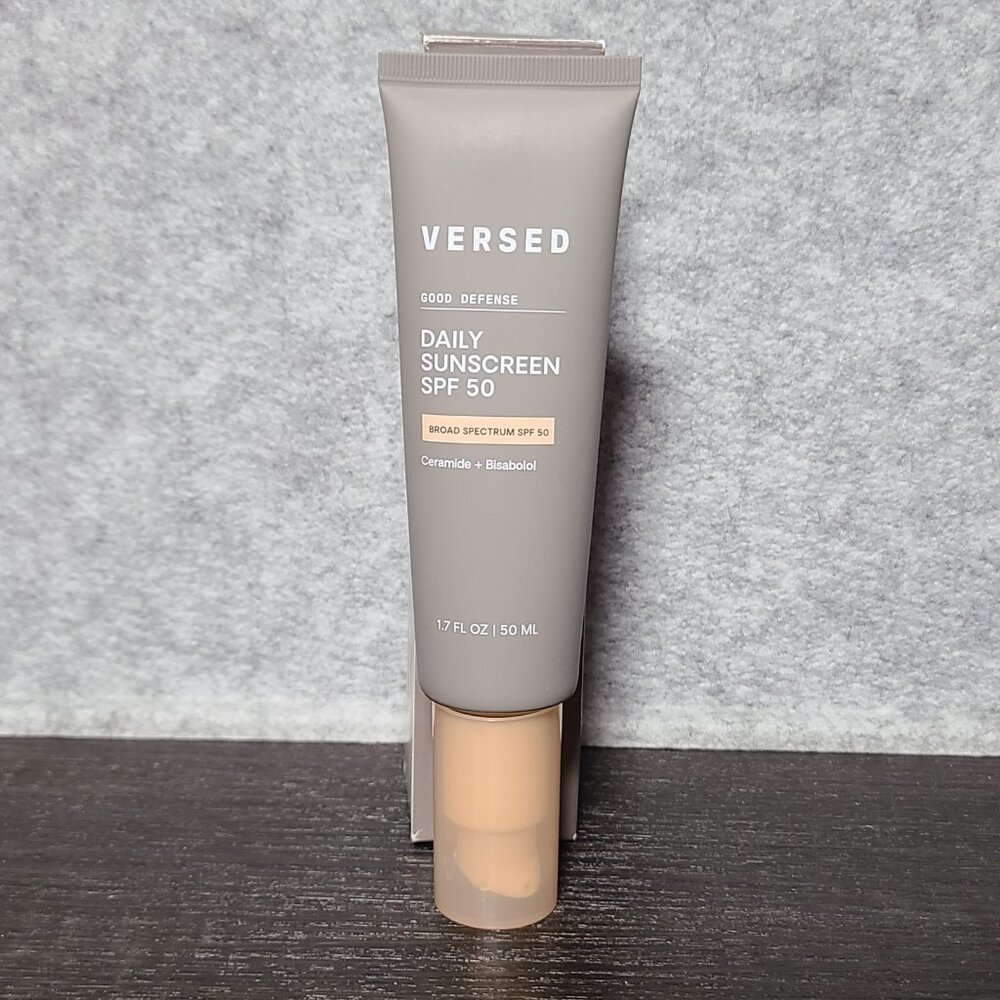 NIB Versed Good Defense Daily Sunscreen SPF 50 1.7 fl oz Clean Vegan Skincare
